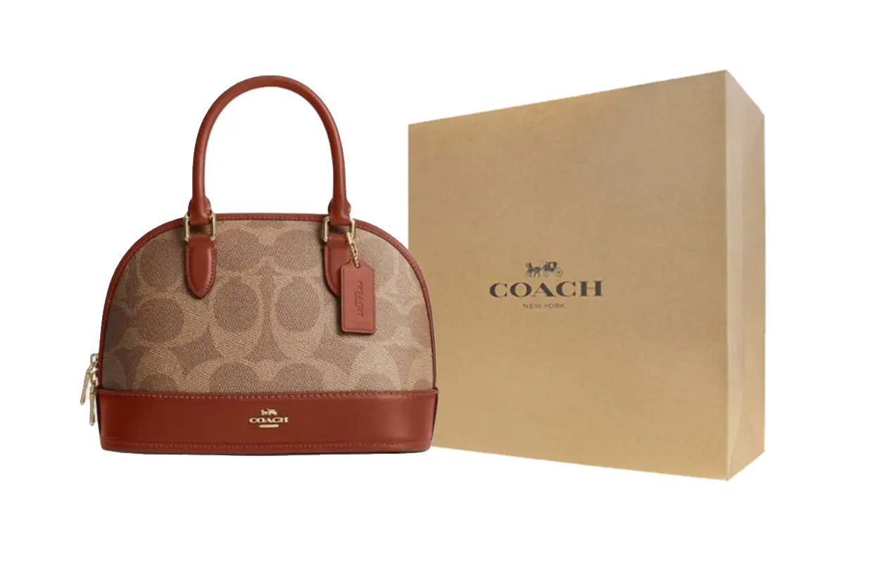 

COACH Женская сумка через плечо из искусственной кожи коричнево-желтого цвета с карамельным оттенком