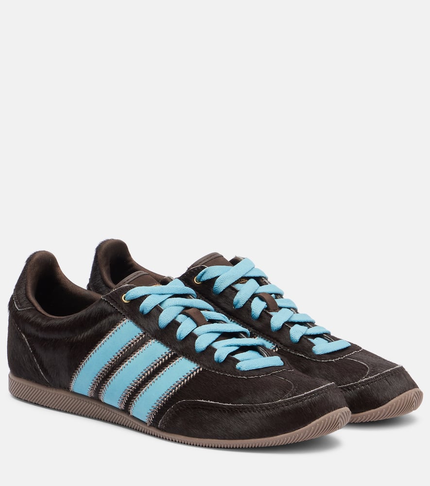 Кроссовки из телячьей шерсти с кожаной отделкой Adidas, Dark Brown/Preloved Blue Brown