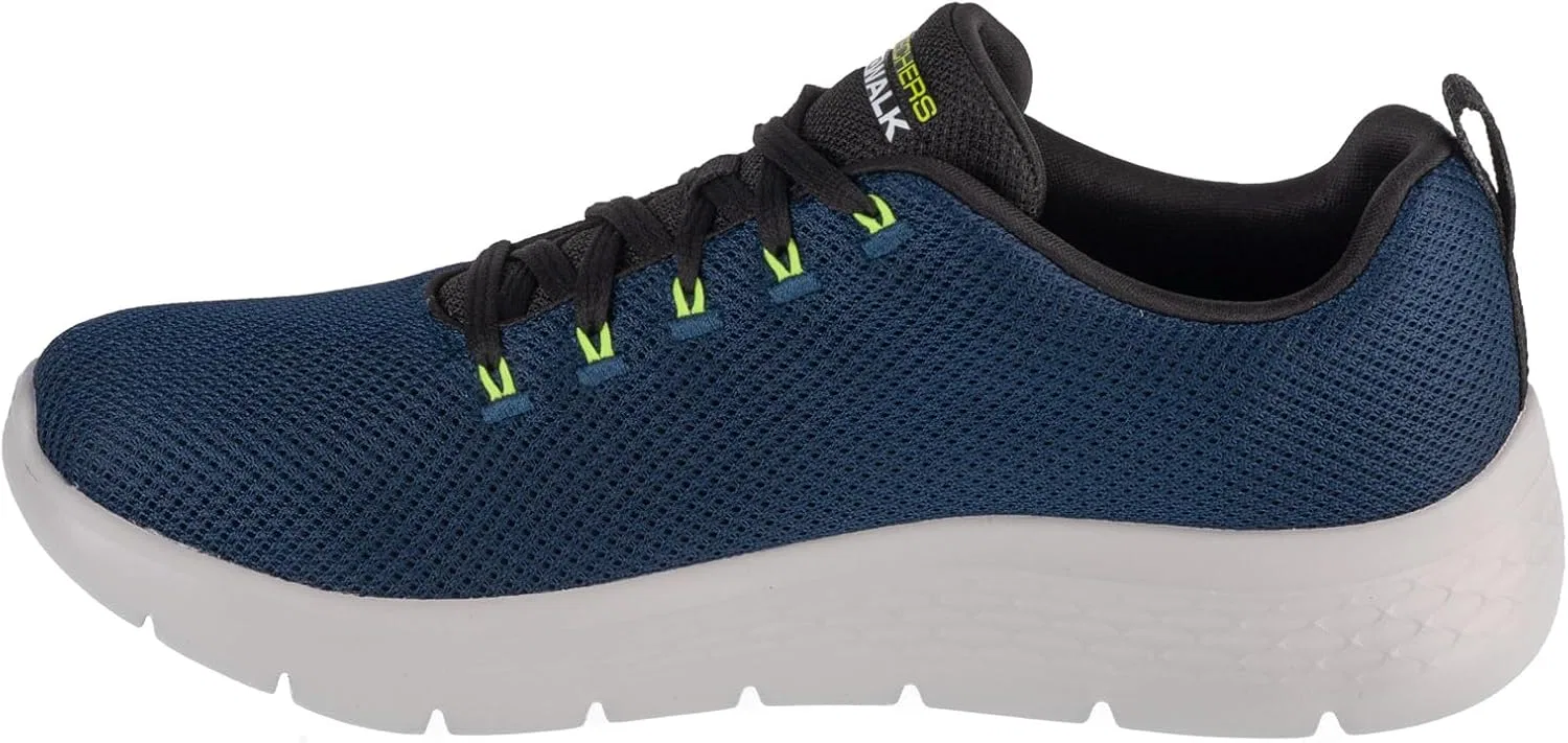 Кроссовки Skechers Go Walk Flex - Quota для мужчин, Navy And Lime Textile — фото 3