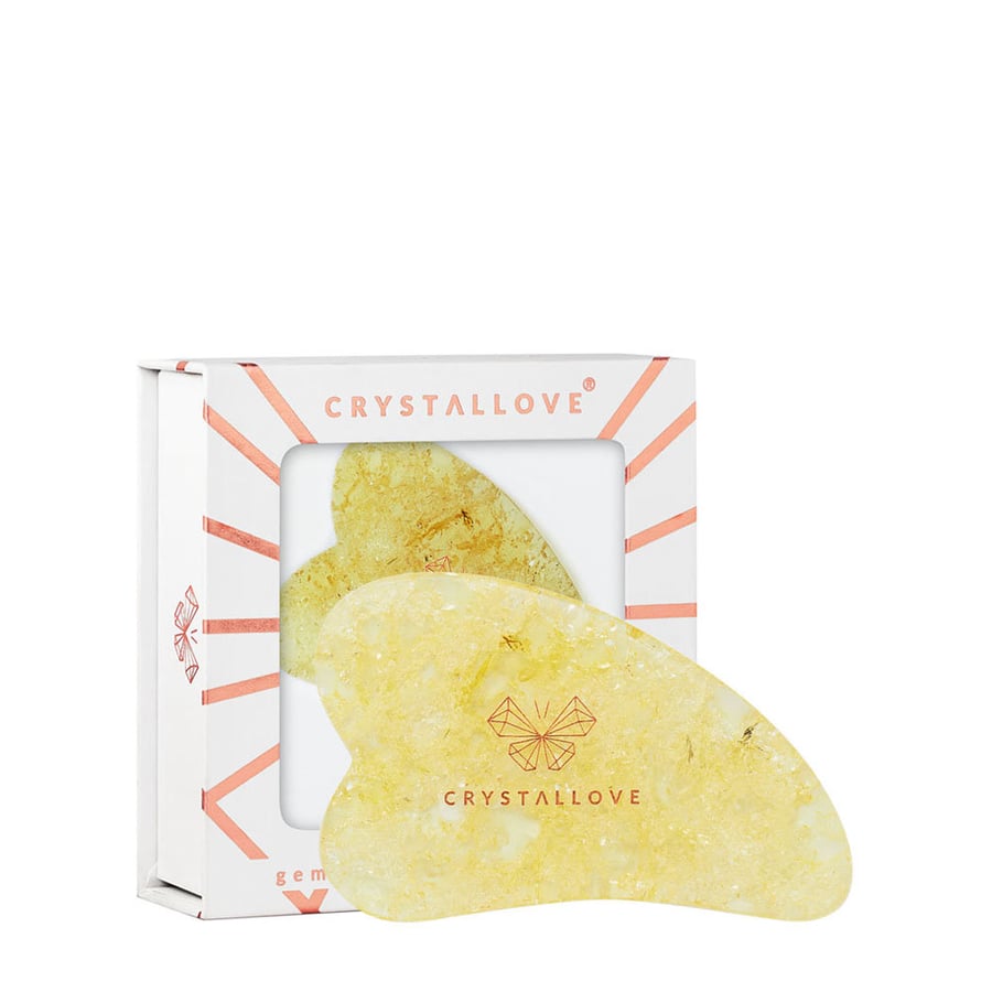 

Массажная пластина для лица Гуаша с лимоном и янтарем CRYSTALLOVE