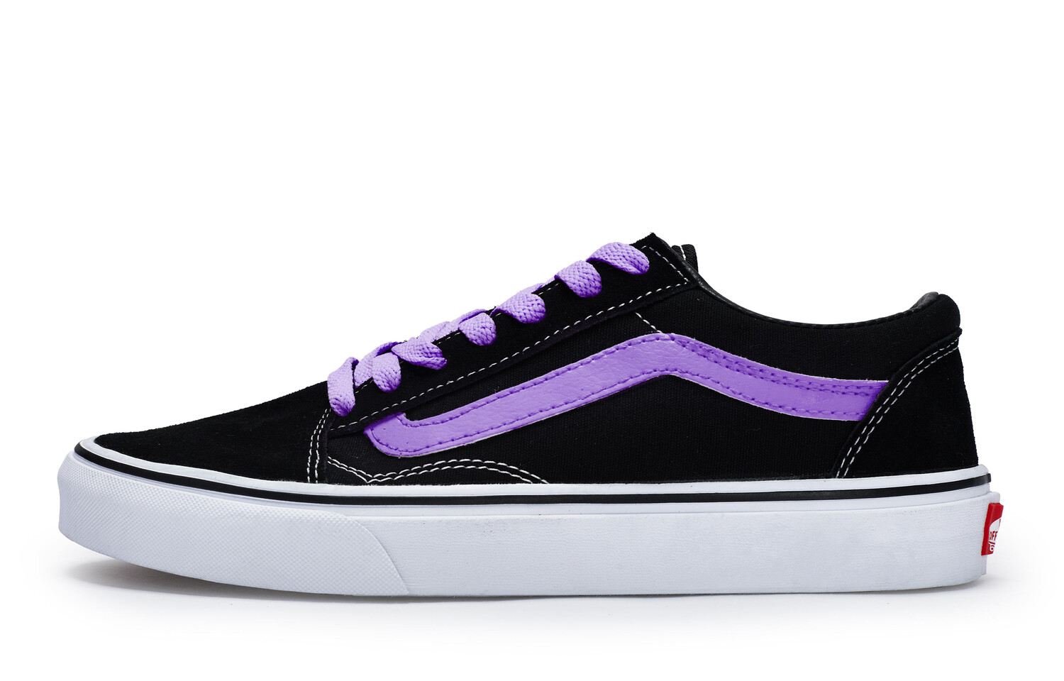 

Кроссовки Vans Old Skool Skateboarding Shoes Unisex Low-top Black/Purple, фиолетовый