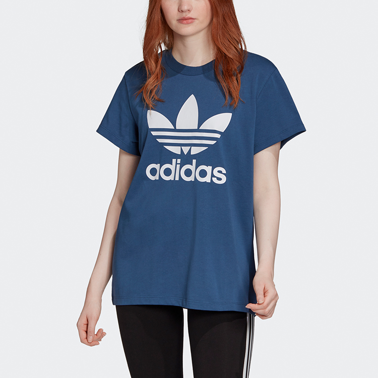Футболка женская темно-синяя Adidas Originals — фото 4