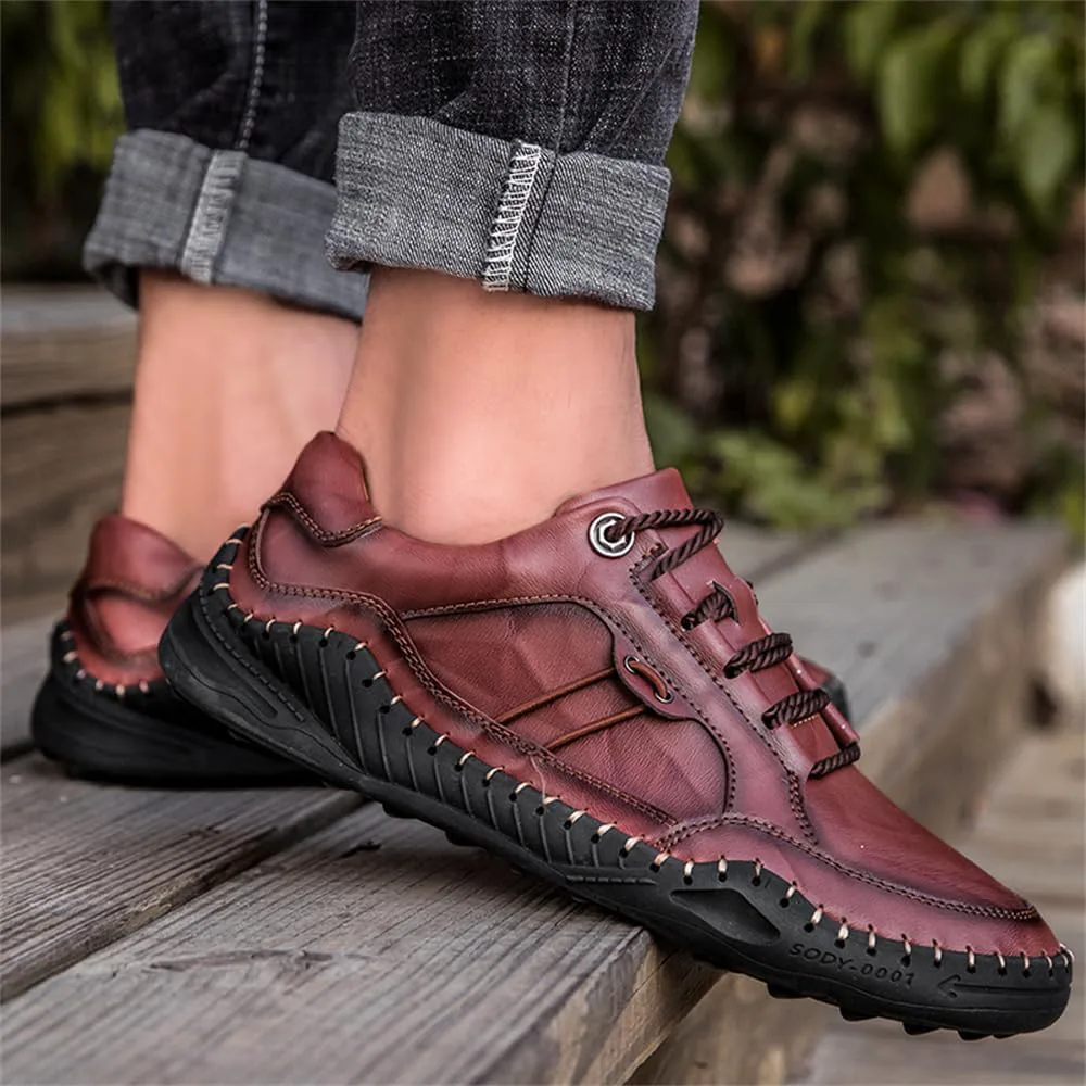 

Мужские модные кожаные кроссовки Мужские повседневные туфли Мужские мягкие удобные туфли для вождения и ходьбы Abborora, темно-коричневый