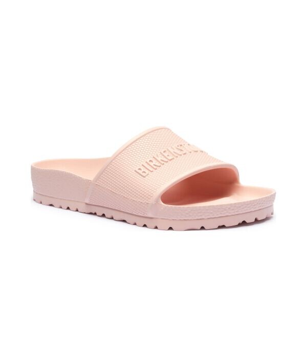 Шлепанцы женские Birkenstock Барбадос резиновые с логотипом бренда, розовый