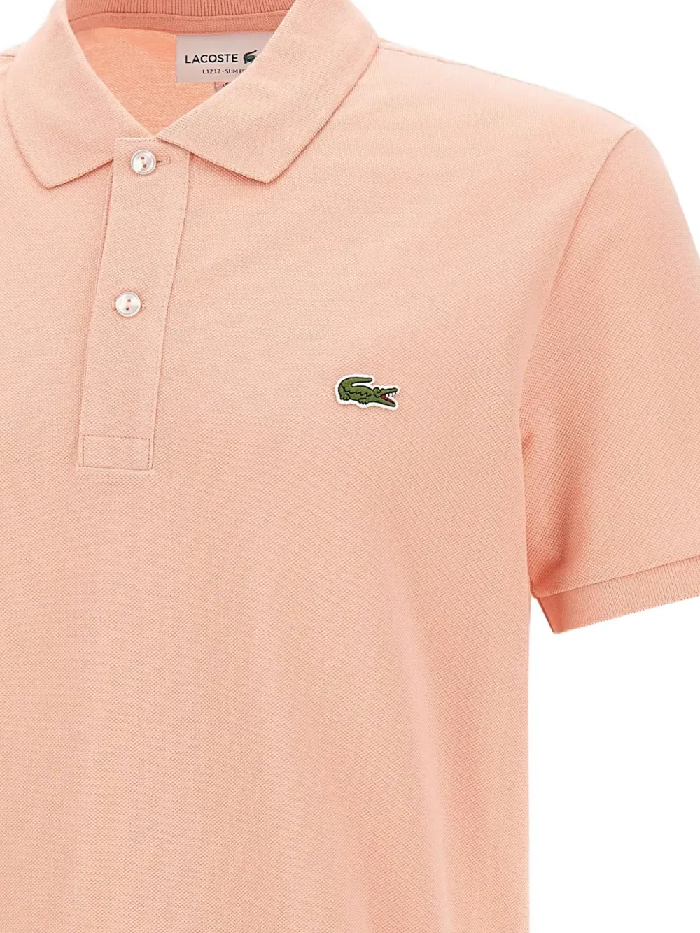 Рубашка-поло с ребристым логотипом Lacoste, розовый — фото 4