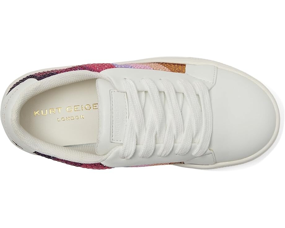 Кроссовки Kurt Geiger London Kids Mini Laney Crystal Stripe, цвет Gradient Pink — фото 2