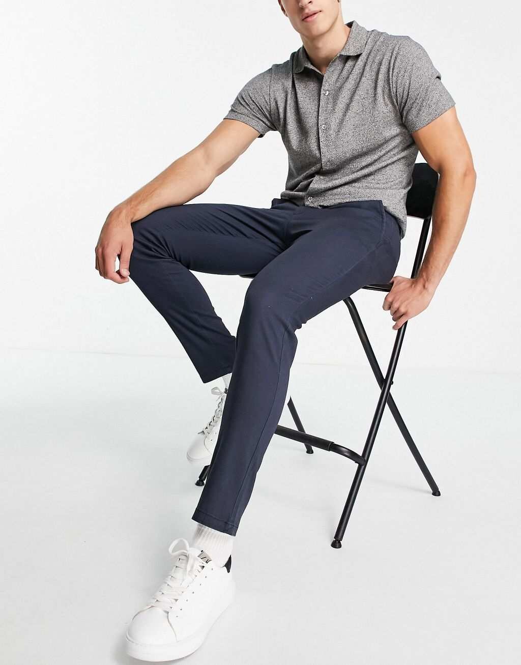 

Темно-синие брюки чиносы Jack & Jones Intelligence, Синий, Темно-синие брюки чиносы Jack & Jones Intelligence