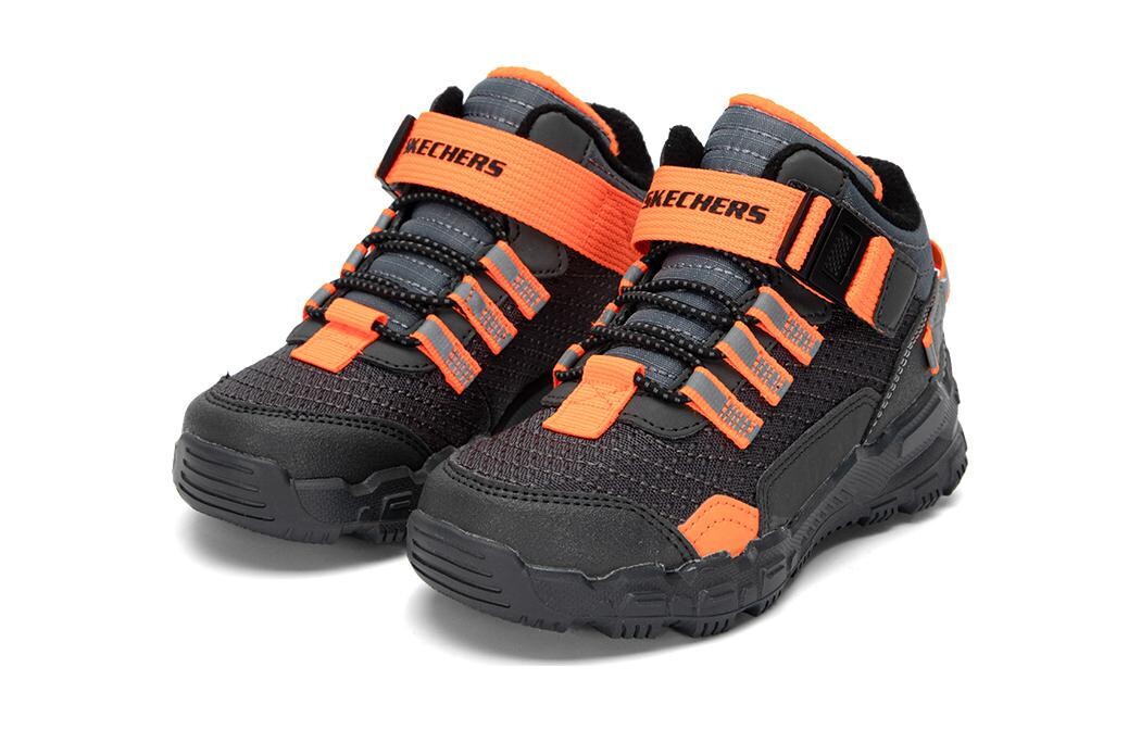 Кроссовки Skechers Kids Lifestyle Shoes Kids High-top Scar Black/Brown — фото 3