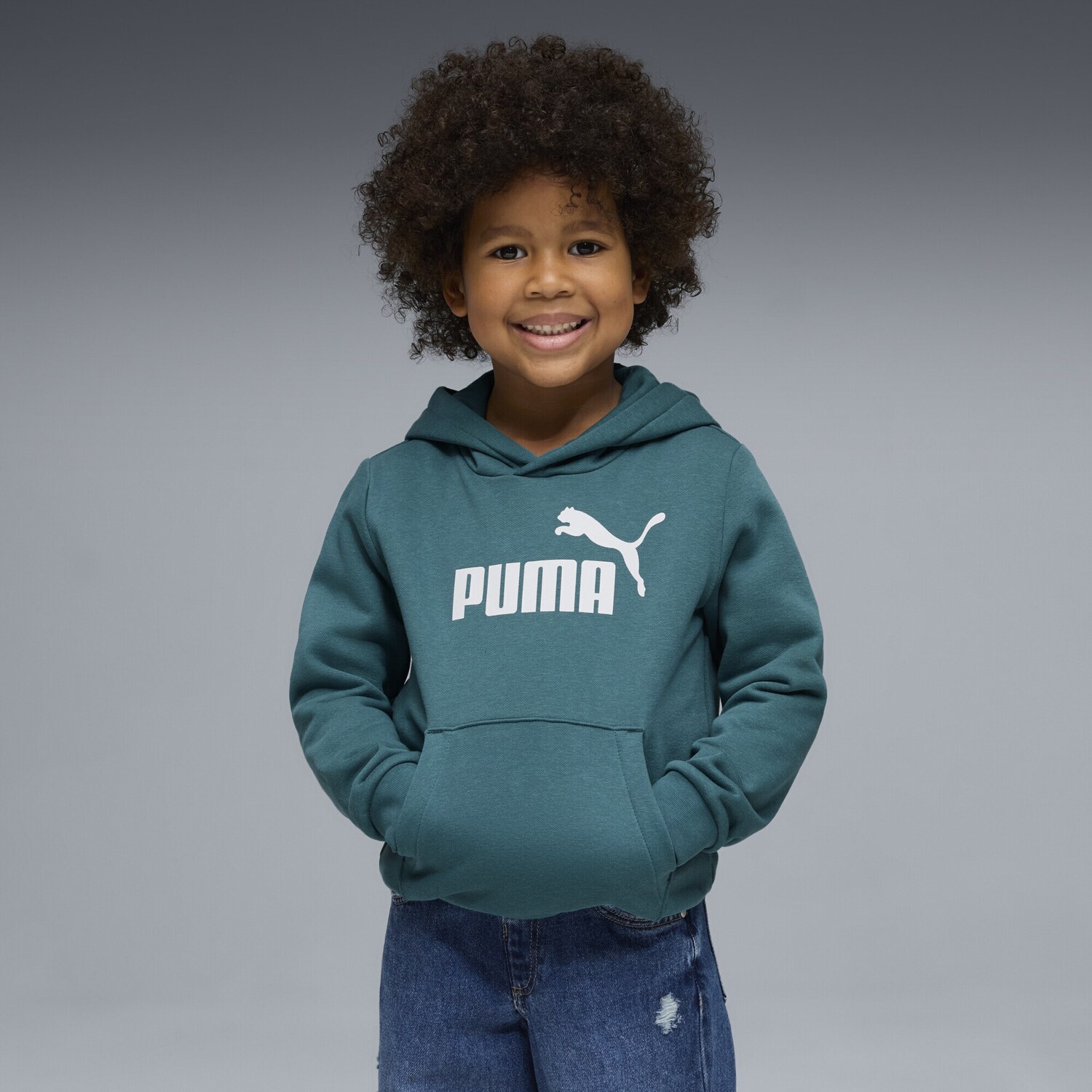 PUMA Толстовка 'Ess No. 1' в цвете Petrol — фото 3