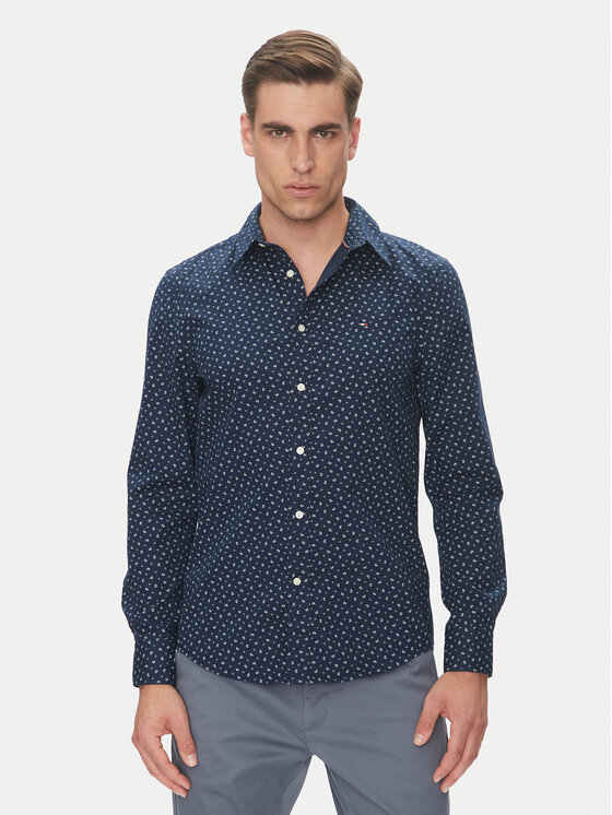 

Рубашка облегающего кроя MW0MW38559 Tommy Hilfiger, синий