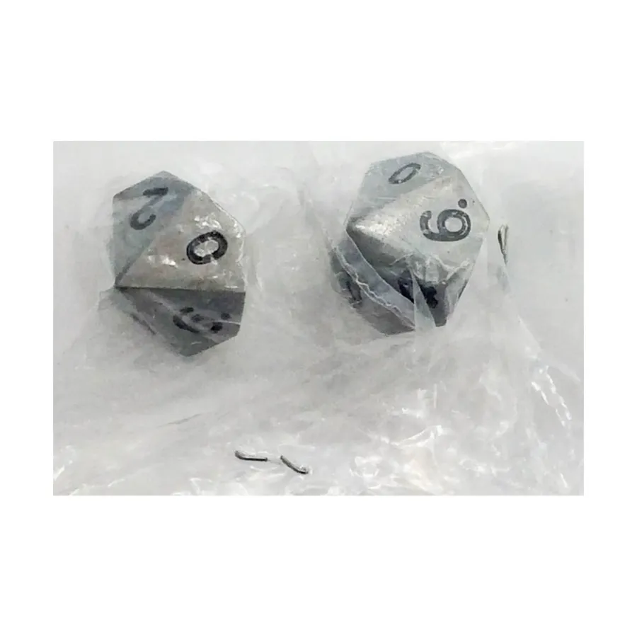 

d10 Металл с черным (2), Dice & Supplies (Unidentifiable Publisher)