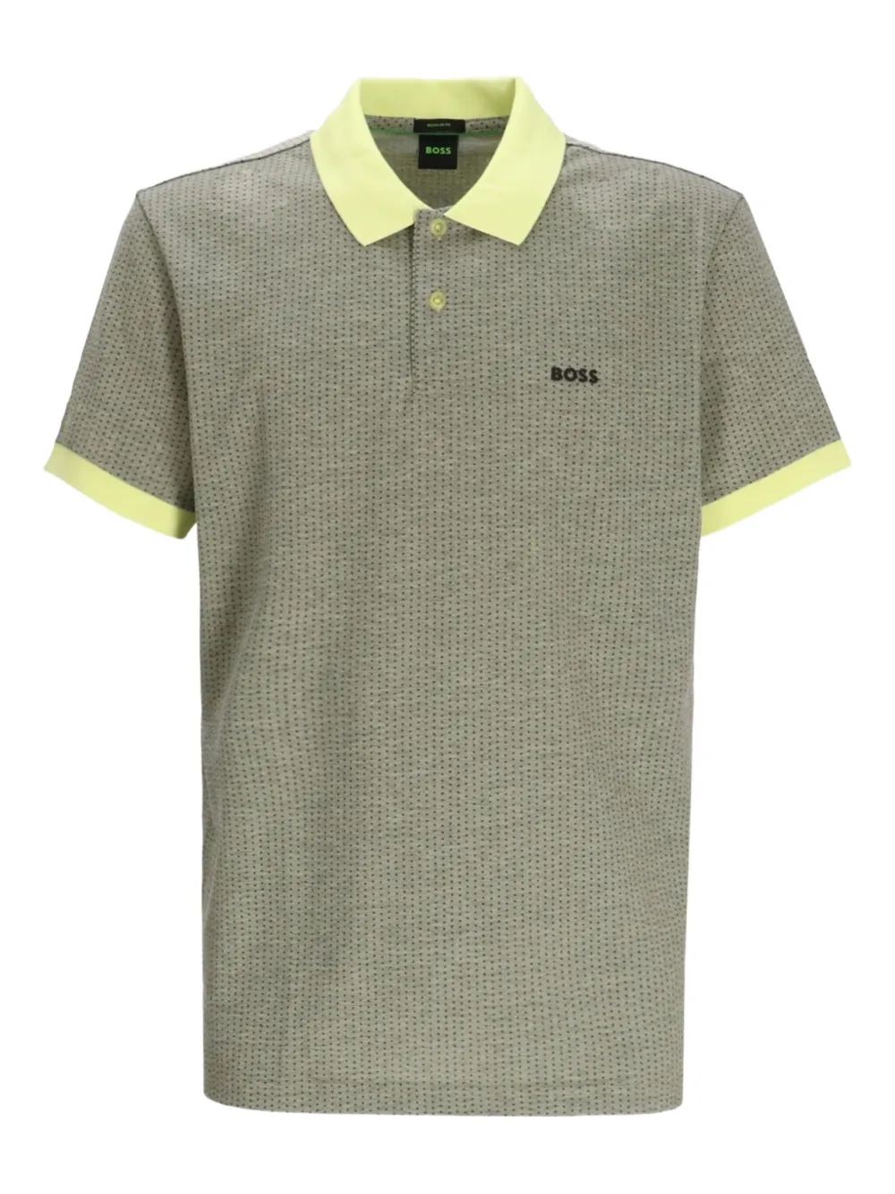 

Рубашка поло с вышитым логотипом Boss, зеленый