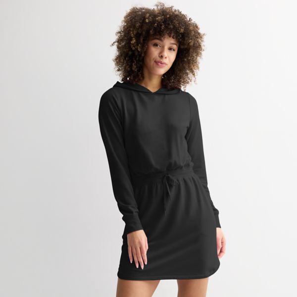 

Женское худи-платье из френч терри Tek Gear, черный