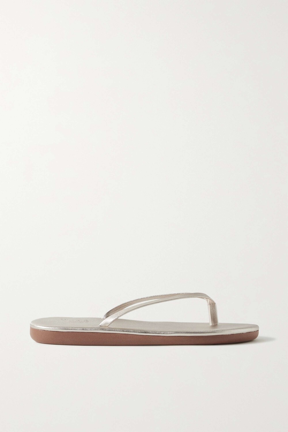 ANCIENT GREEK SANDALS Вьетнамки Saionara из металлизированной кожи, золото — фото 3