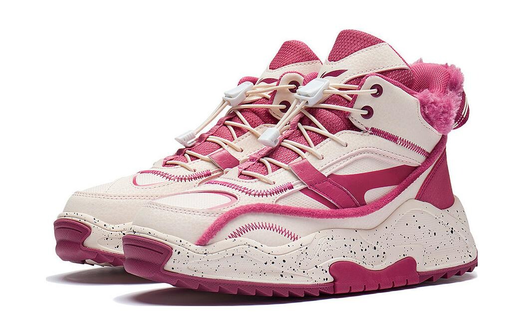 Кроссовки LINING YOUNG Sports Life Collection Kids Lifestyle Shoes GS High-top Pink/Beige — фото 3