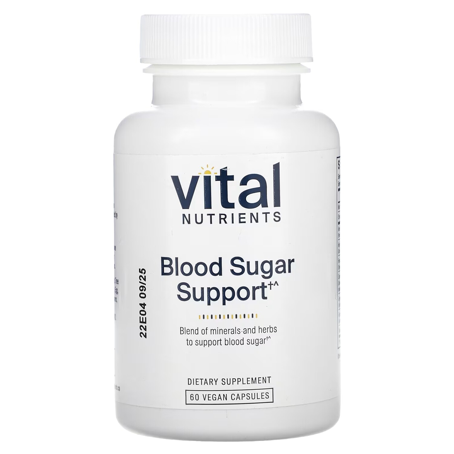 

Добавка для поддержки уровня сахара в крови Vital Nutrients, 60 капсул