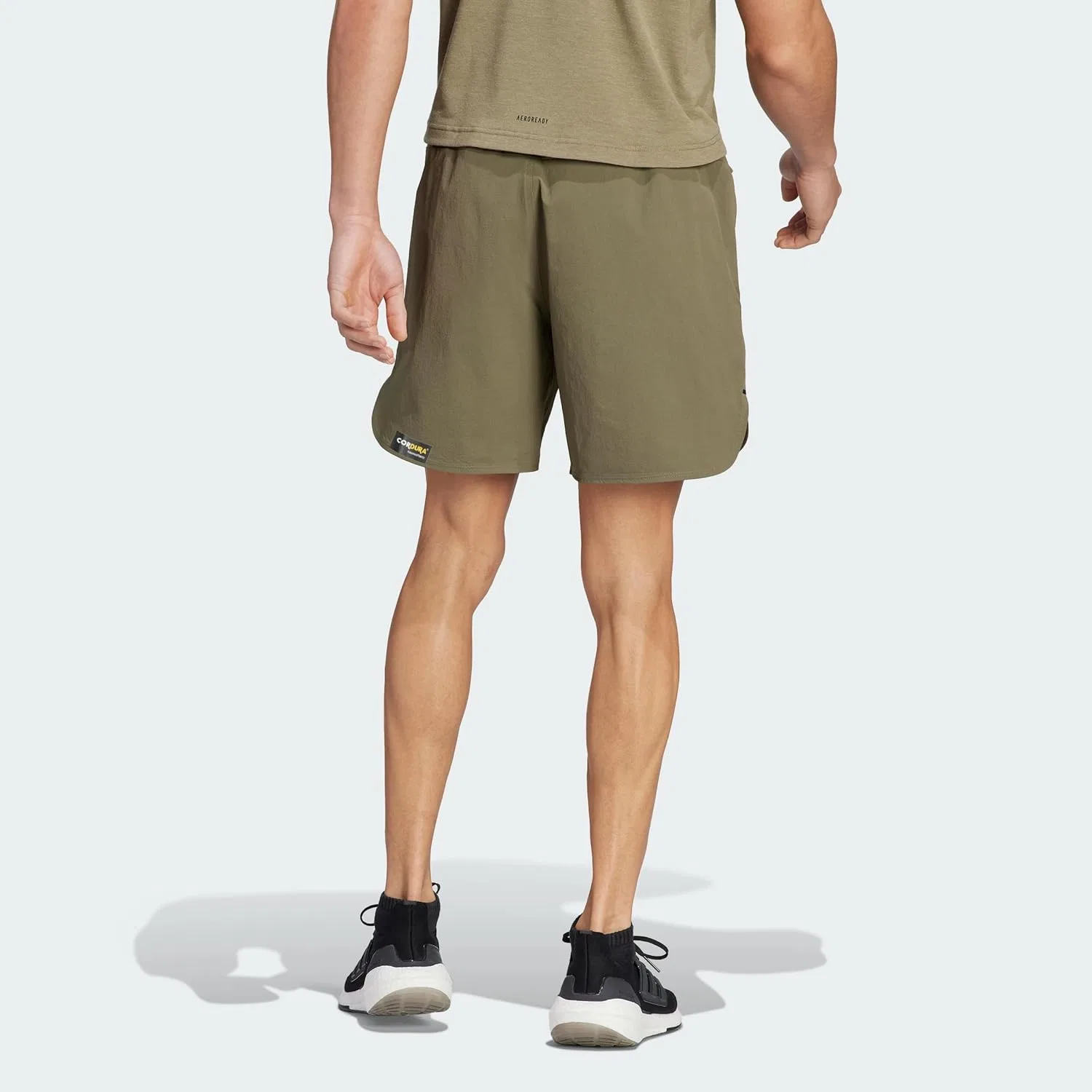 Шорты для тренировок adidas, цвет Olive Strata/Black — фото 4