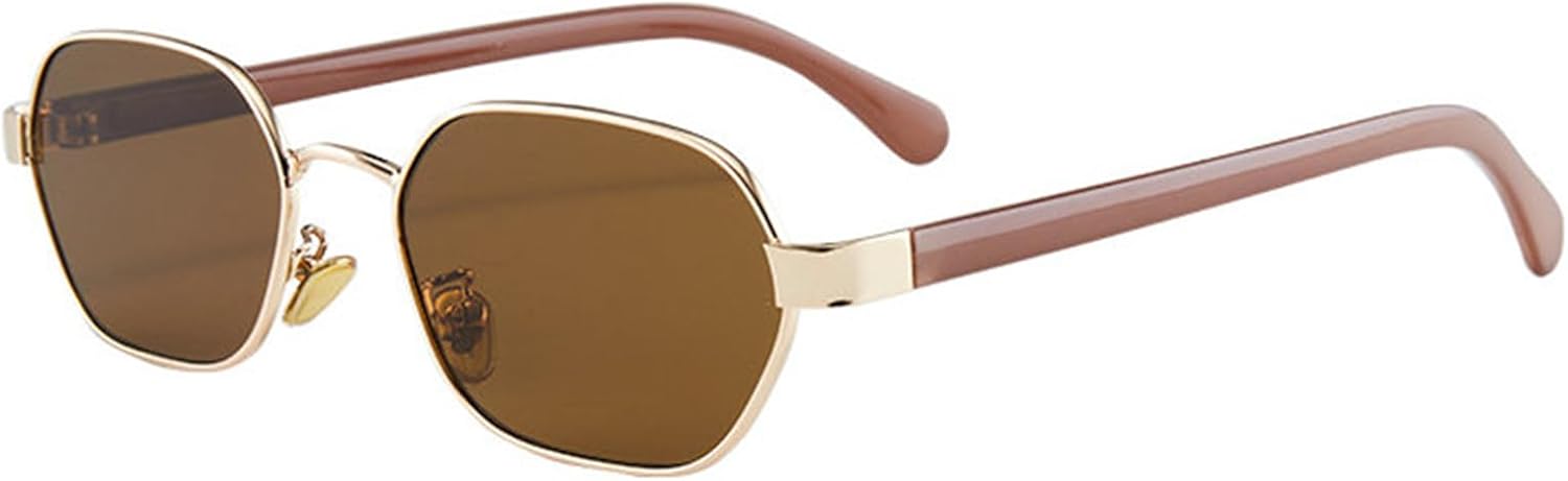 

Willochra Модные маленькие круглые солнцезащитные очки для женщин 2025 года, роскошные винтажные солнцезащитные очки в металлической оправе с многоугольными линзами для женщин, модные солнцезащитные очки, C4