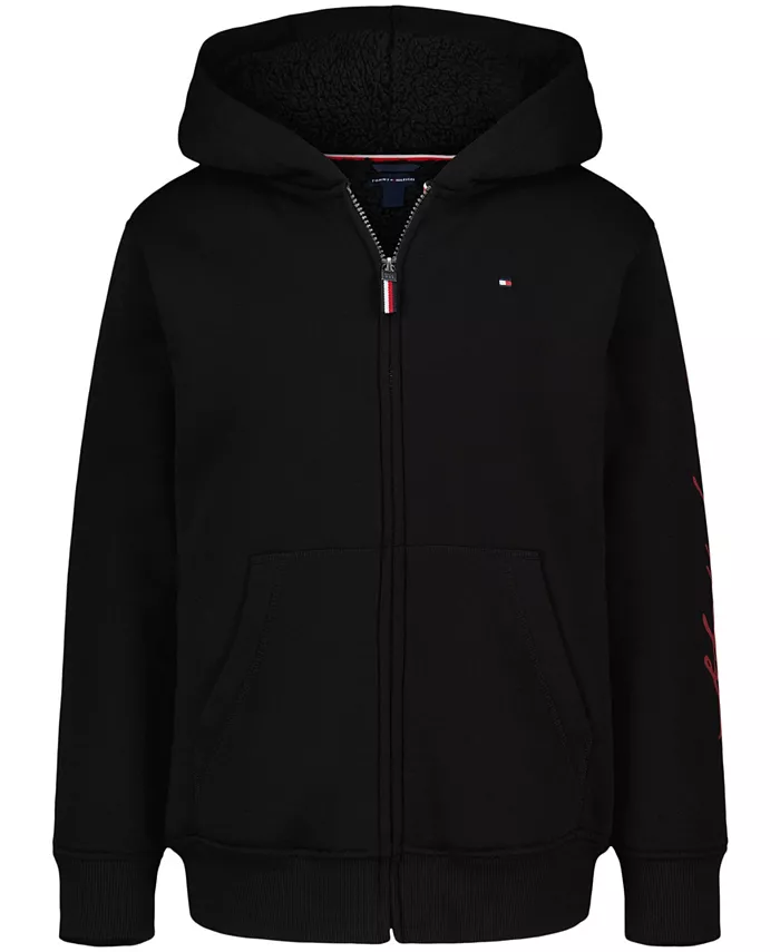 

Мальчиковая толстовка с молнией Signature Fleece 8-20 Tommy Hilfiger, черный