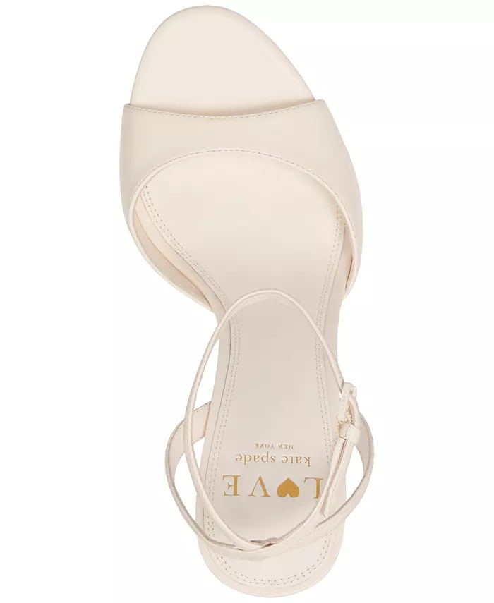 Женские босоножки на каблуке Perfect Pair Heart Heel kate spade new york, коричневый/бежевый — фото 4