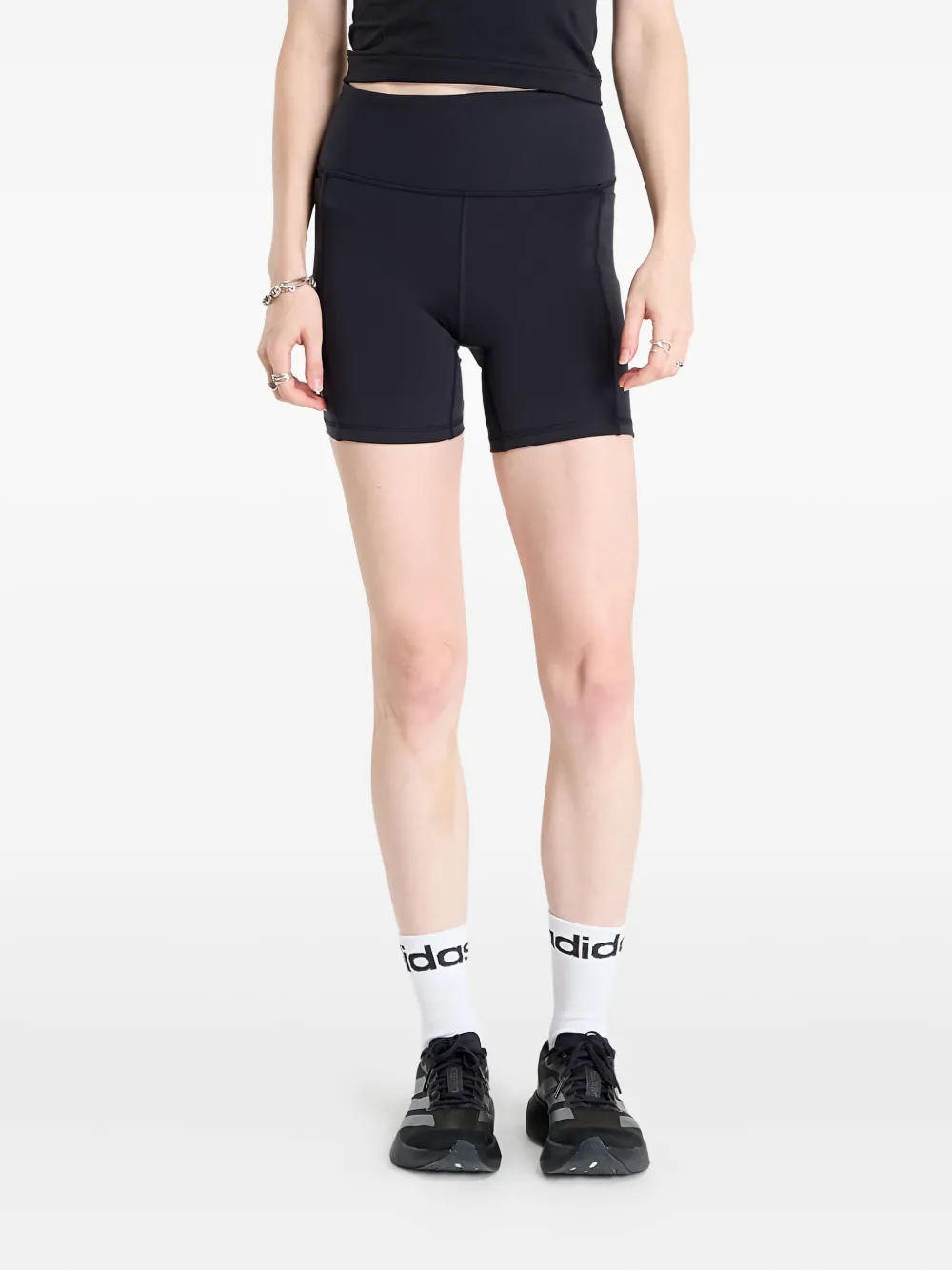 

Шорты с высокой талией и логотипом быка Under Armour, черный