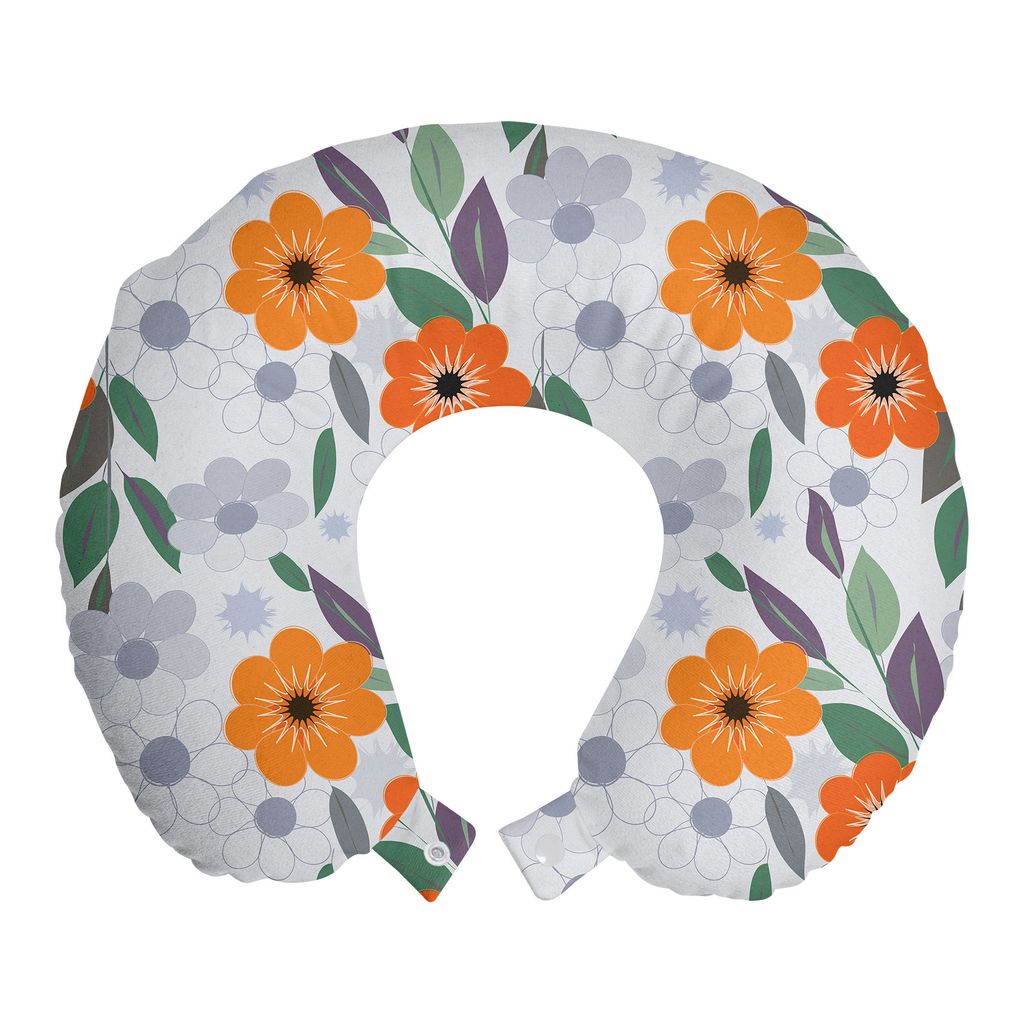 

ABAKUHAUS Flowers Travel Pillow Подушка для шеи, Nostalgic Field Essence, Пенопластовые дорожные принадлежности для самолета и автомобиля, 30x30 см, Разноцветные