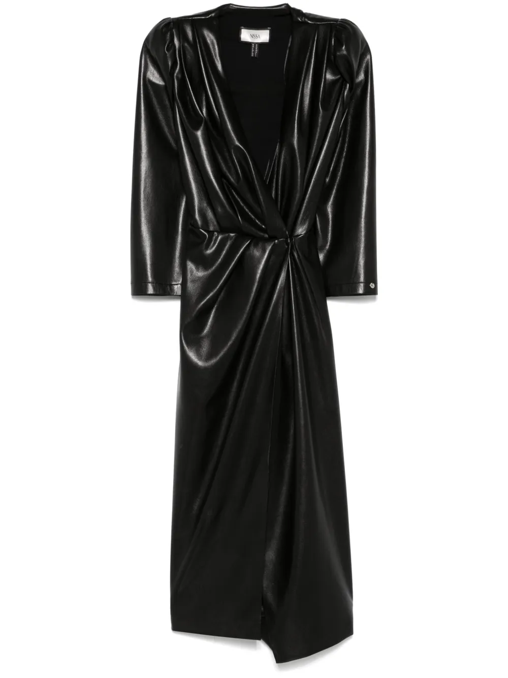 

Платье миди из искусственной кожи Nissa, черный