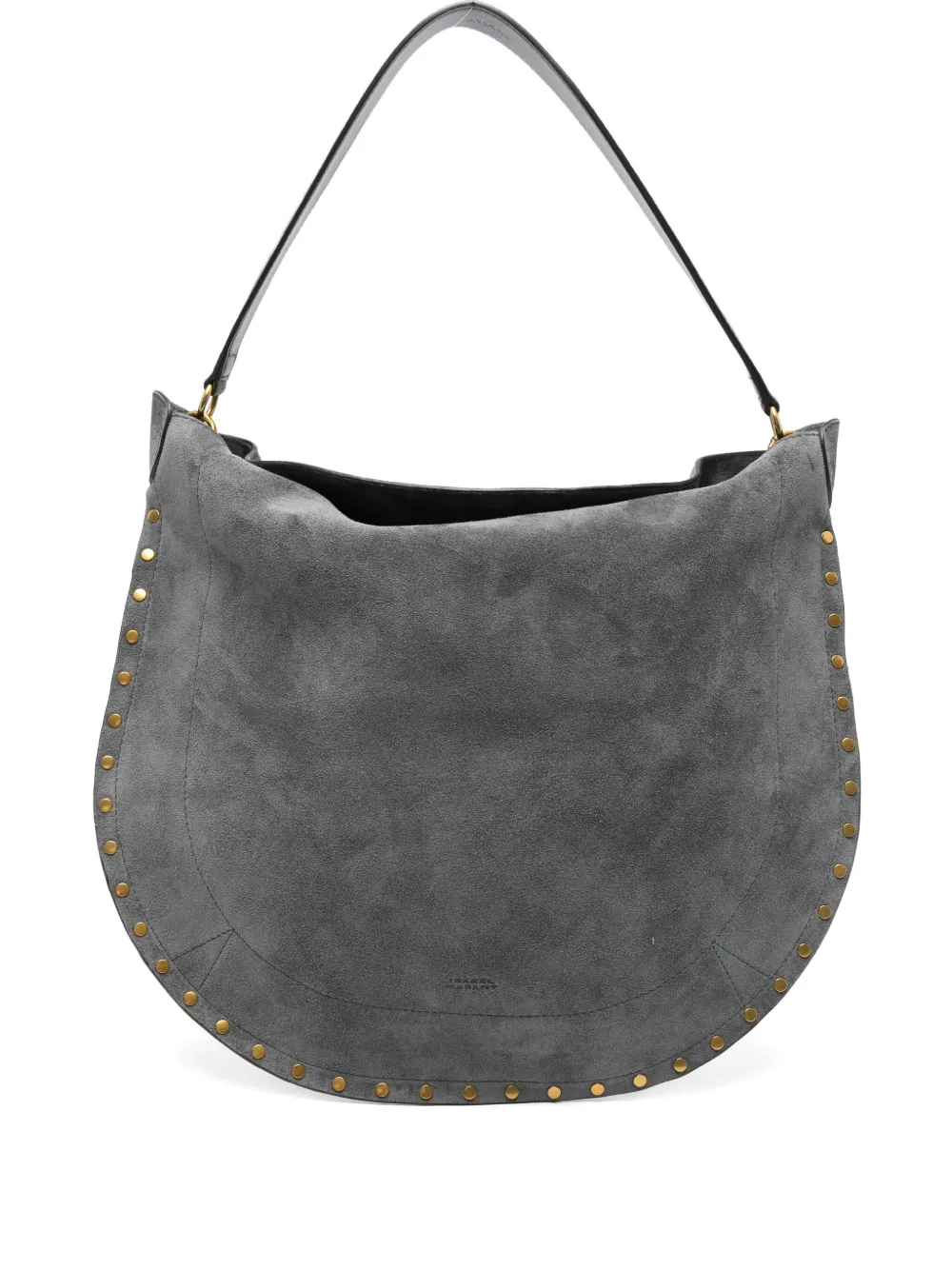 

Замшевая сумка на плечо Oskan с заклепками ISABEL MARANT, серый