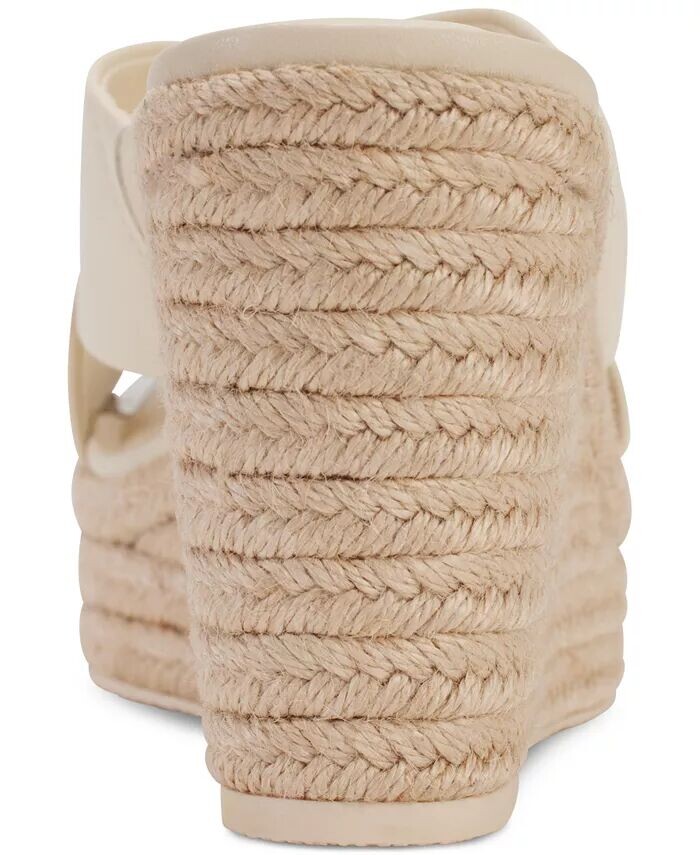 Женские сандалии Maryn Crossband Espadrille на платформе и танкетке DKNY, коричневый/бежевый — фото 3