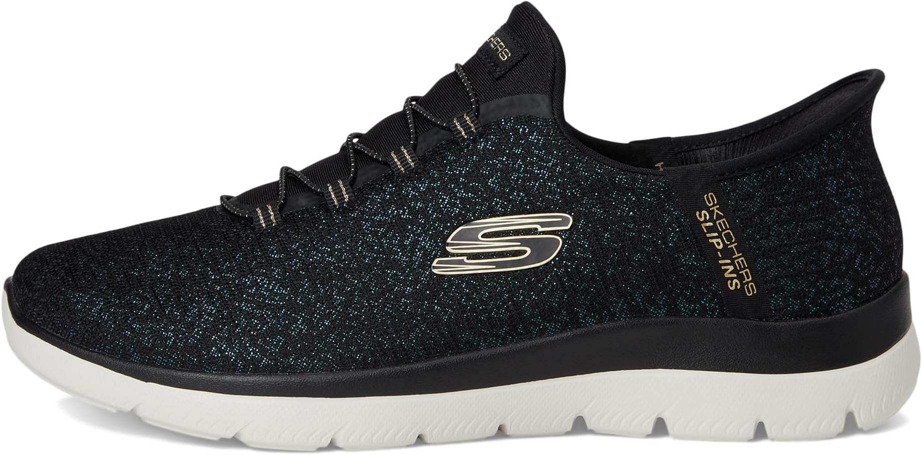Кроссовки SKECHERS Summits-Lunar Glow Hands Free Slip-Ins, Black Gold — фото 4