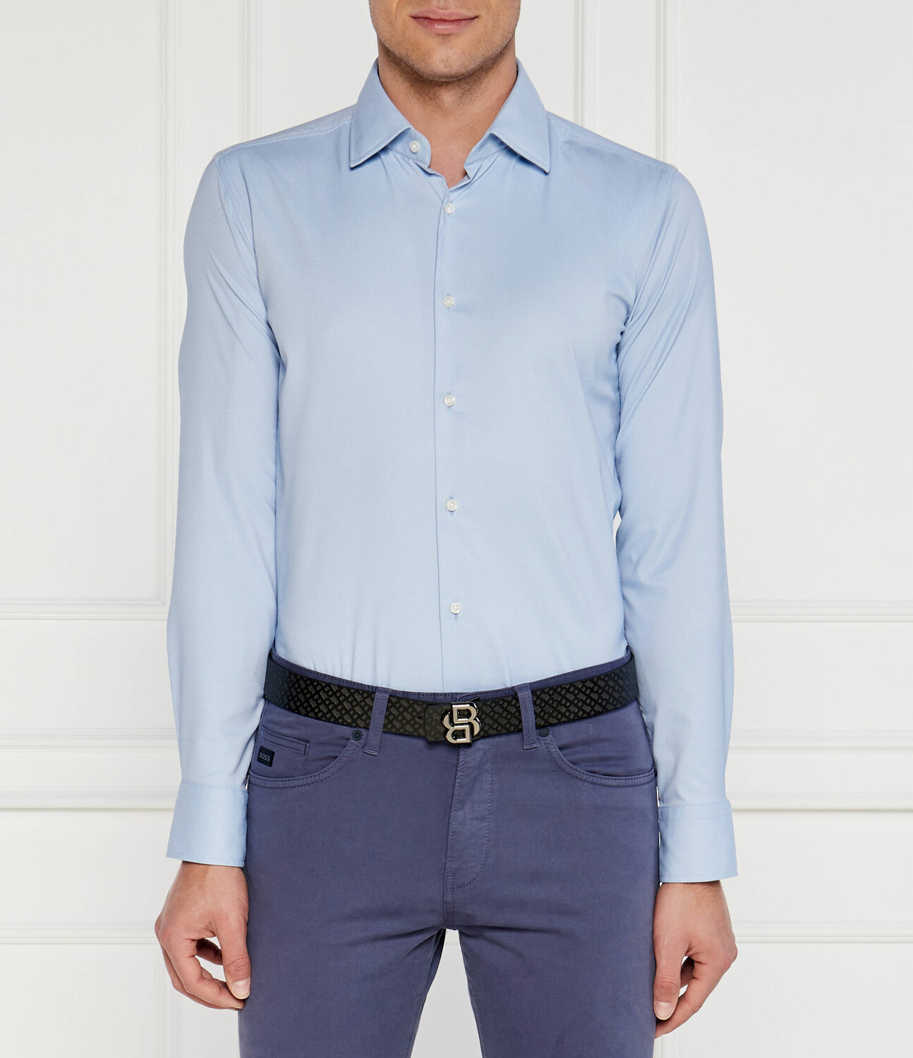 

Рубашка BOSS BLACK HANK Slim Fit, синий