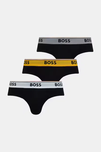 Трусы из хлопка 3 шт BOSS, черный
