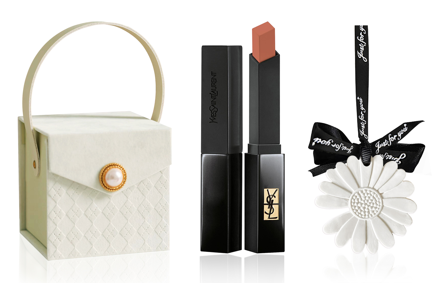 Набор помады little gold bar для женщин SAINT LAURENT, Small черный Stripes N°302 with Tom Ford TF16 1g+черный Angel Bouquet Box — фото 4
