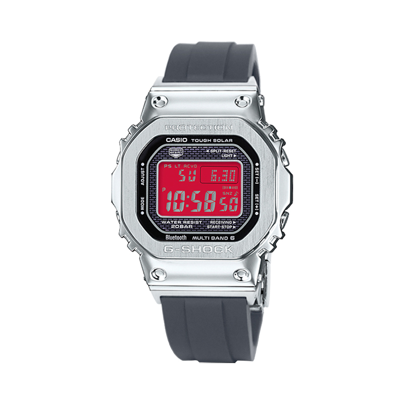 

CASIO Retrofit Series Solar Movement Resin Strap Watch Unisex Red Watch Dial