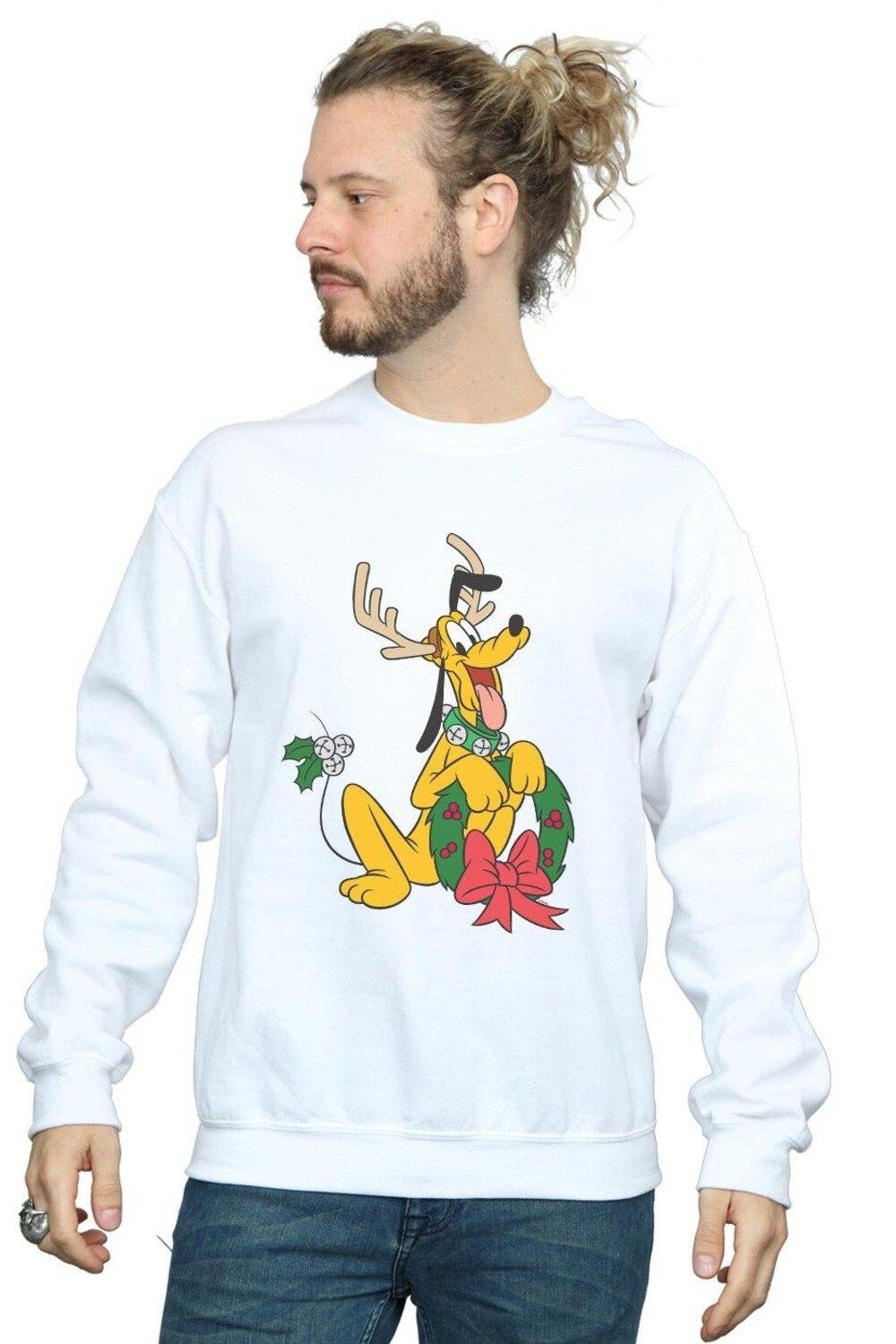 

Толстовка с рождественским оленем Pluto Disney, белый