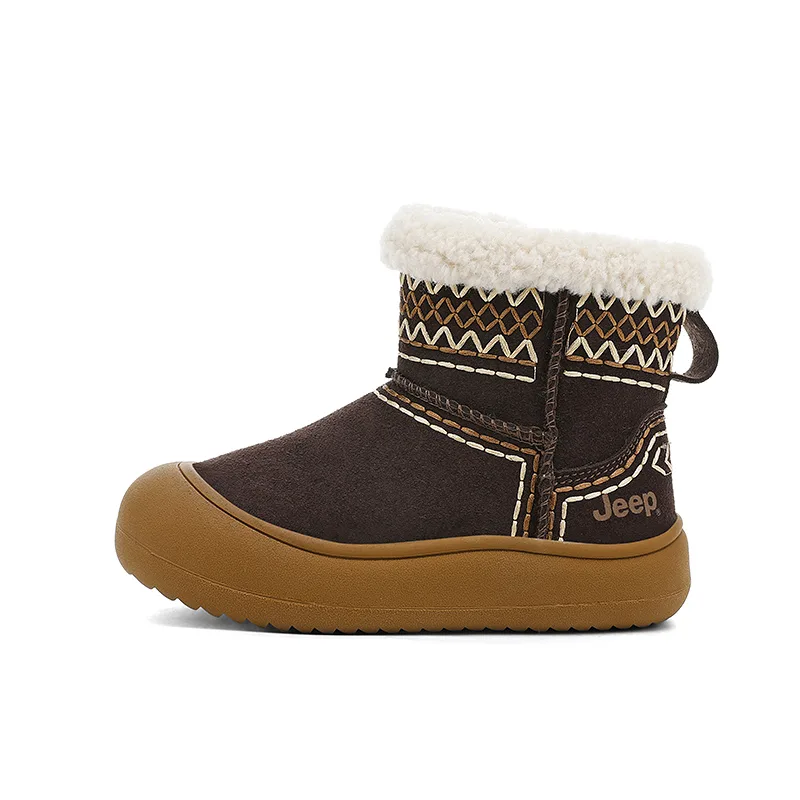 Детские хлопковые кроссовки Jeep, Caramel Brown[Fleece-Lined-Warm and Lock-Warm] — фото 3