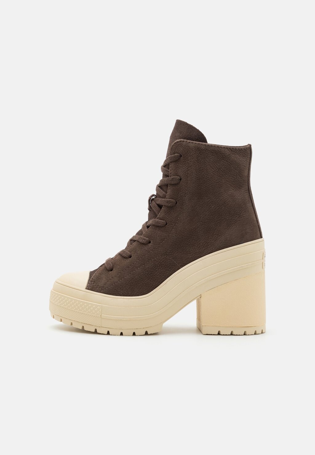 Ботильоны на шнуровке CHUCK 70 DE LUXE HEEL PLATFORM Converse, коричневый — фото 4