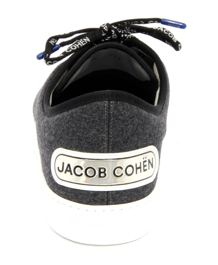 Темно-Серые туфли из ткани и кожи, изготовлены в Италии. Jacob Cohã«N, серый — фото 3