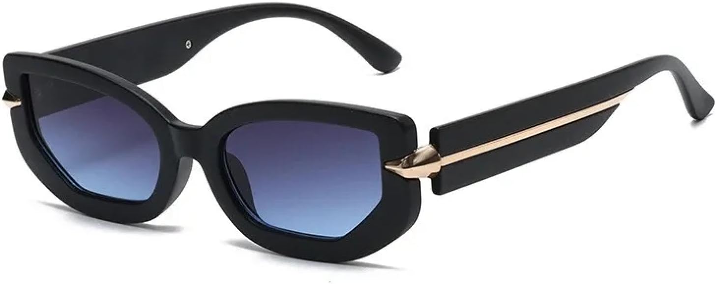 

Модные солнцезащитные очки с градиентным переходом цвета для мужчин и женщин, ретро-стиль, минималистичный дизайн, защита от УФ-излучения UV400 (унисекс) TVTBBVV, Black Blue