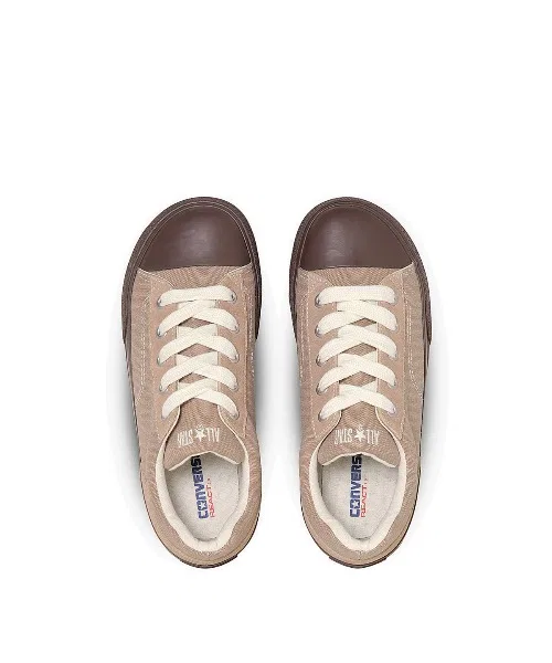 Унисекс кроссовки CONVERSE ALL STAR BOARDERSTAR OX с толстой подошвой коричневые — фото 4