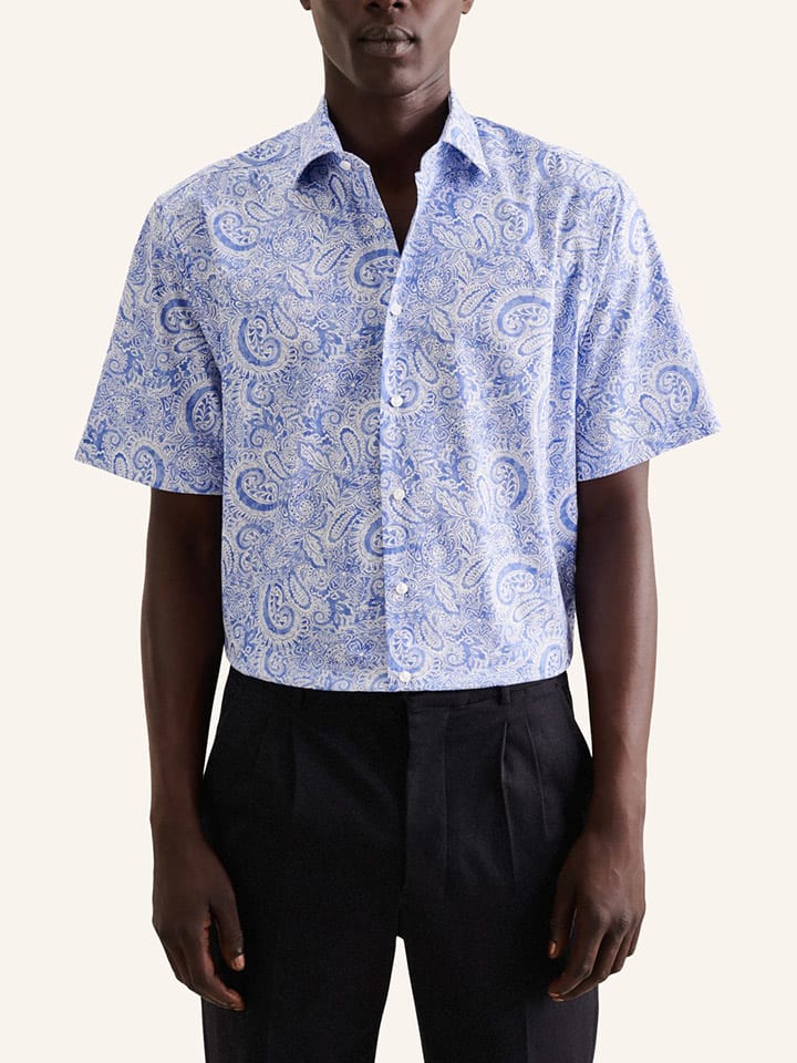 

Рубашка Seidensticker, белый/синий