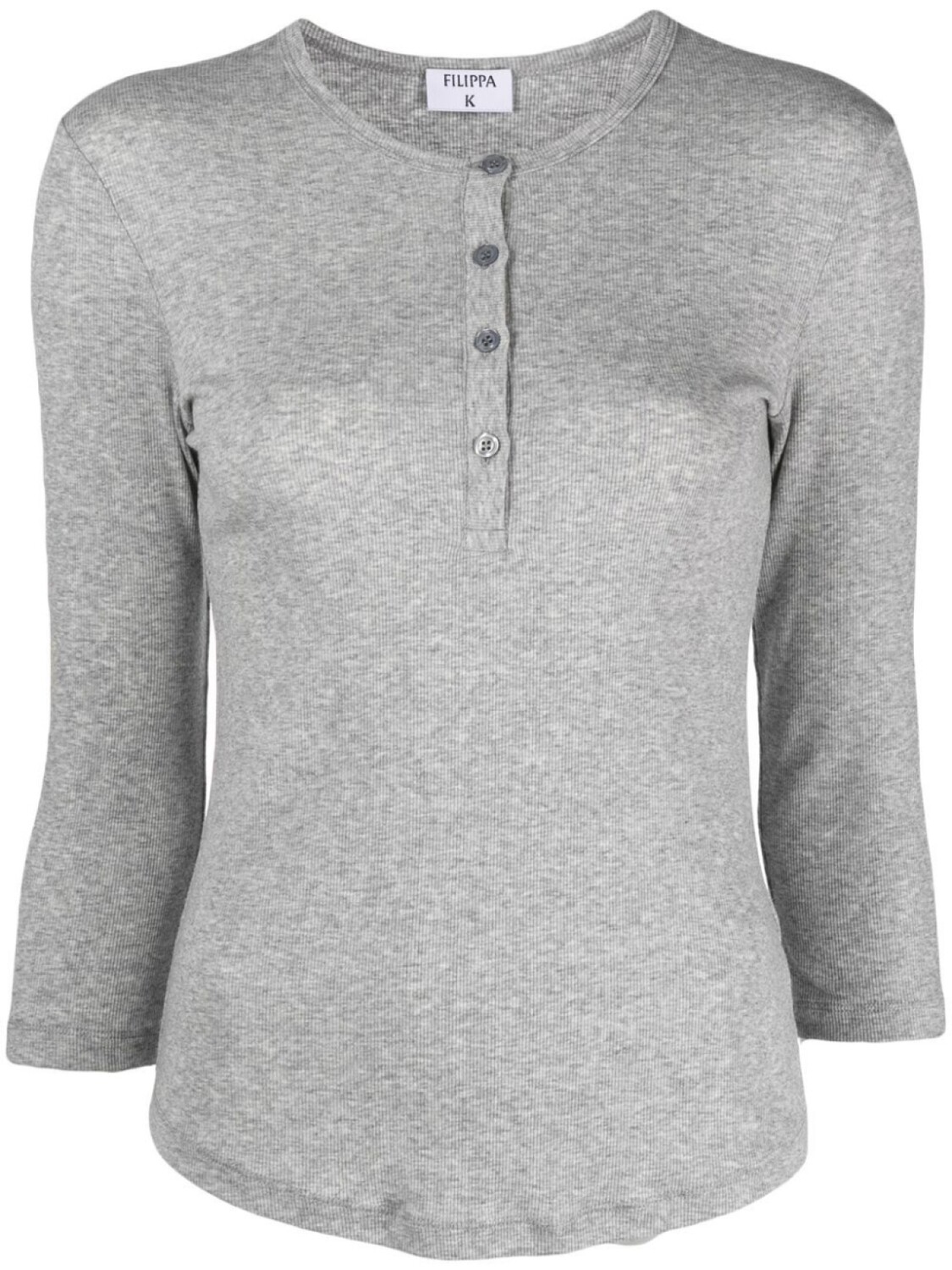 

Топ из джерси на пуговицах Filippa K, серый