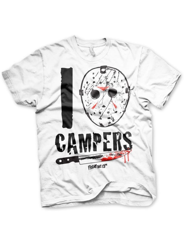 

Футболка I Jason Campers Big Tall T-Shirt белого цвета Friday The 13th, Белый, Футболка I Jason Campers Big Tall T-Shirt белого цвета Friday The 13th