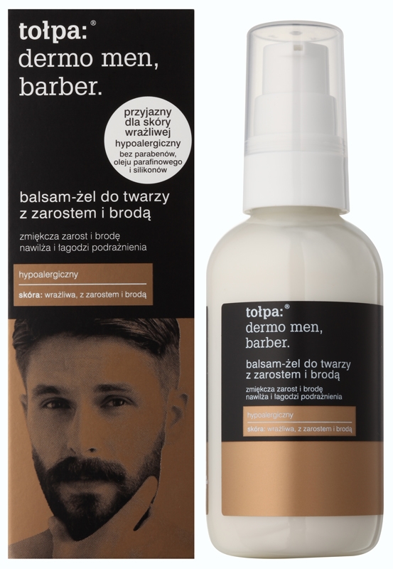 Крем для лица SPF TOŁPA Смягчающий гель-бальзам Dermo Men Barber для волос на лице — фото 2