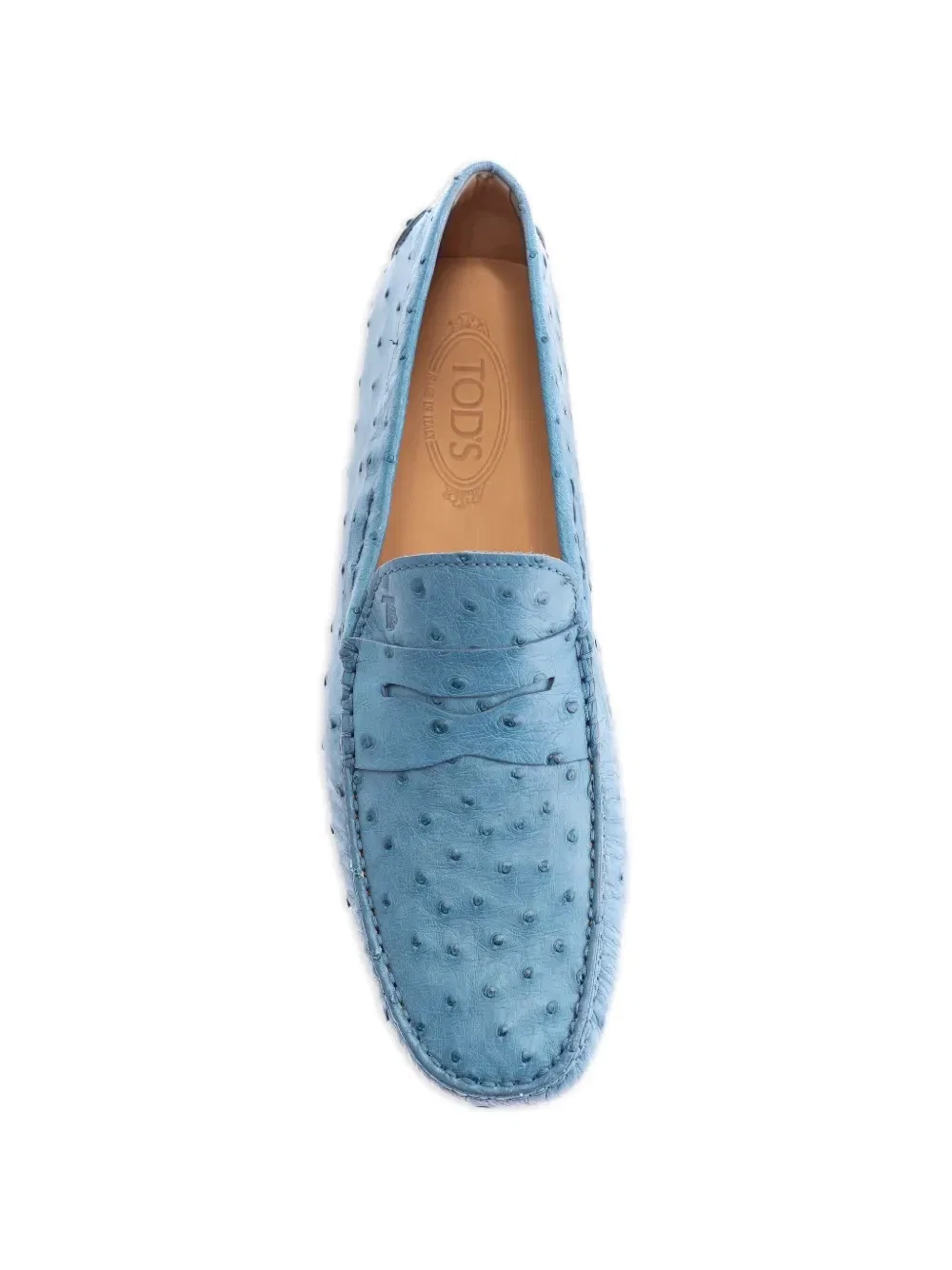 Кожаные лоферы с деталями по всей поверхности TOD'S, синий — фото 4