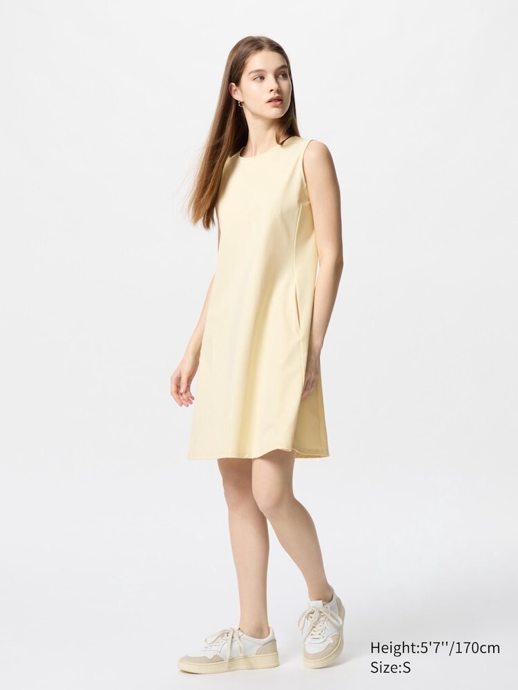 

Ультраэластичное мини-платье без рукавов Uniqlo, цвет 41 желтый