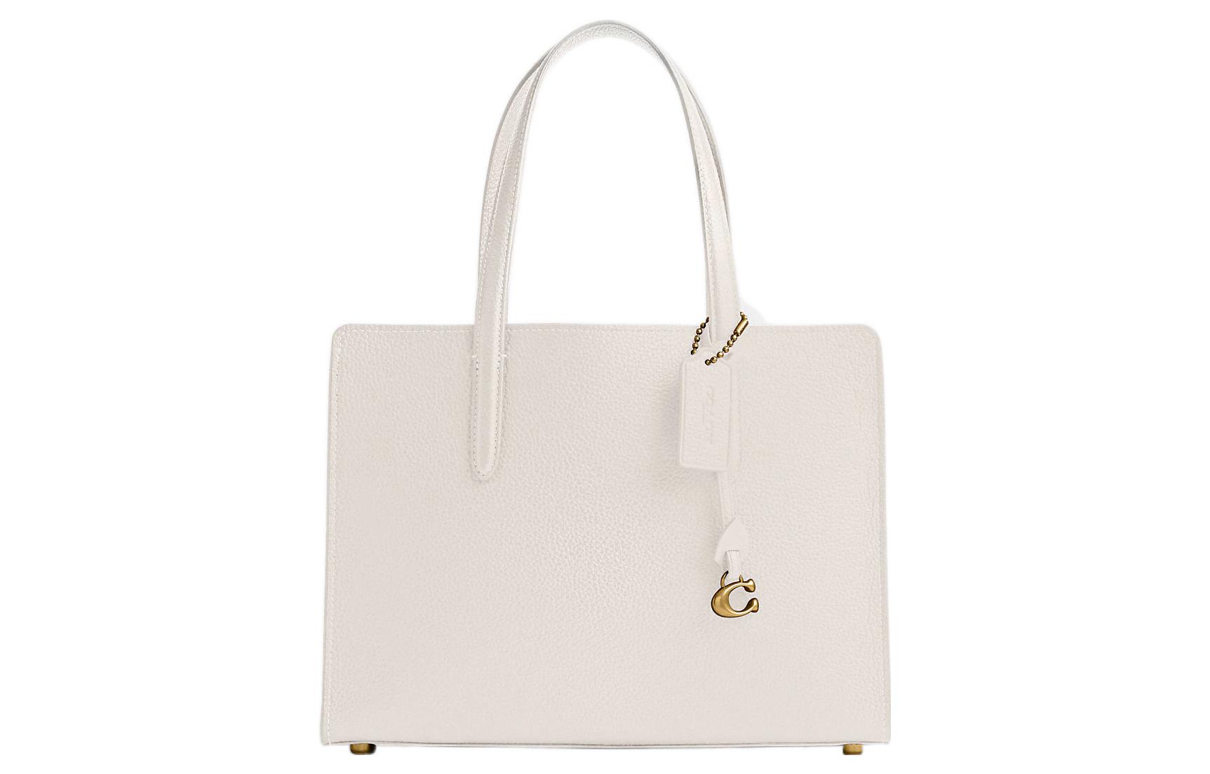 

Carter Pebbled Leather Tote Bag, Shopping Bag, Handbag Tubas Women's White COACH