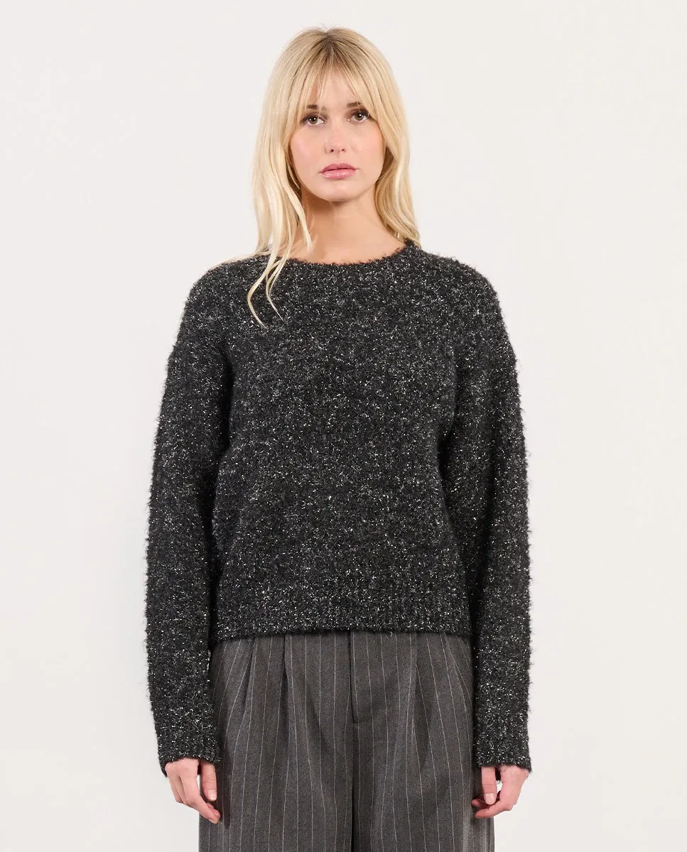 

Женский вязаный джемпер с длинным рукавом Lili Sidonio, черный