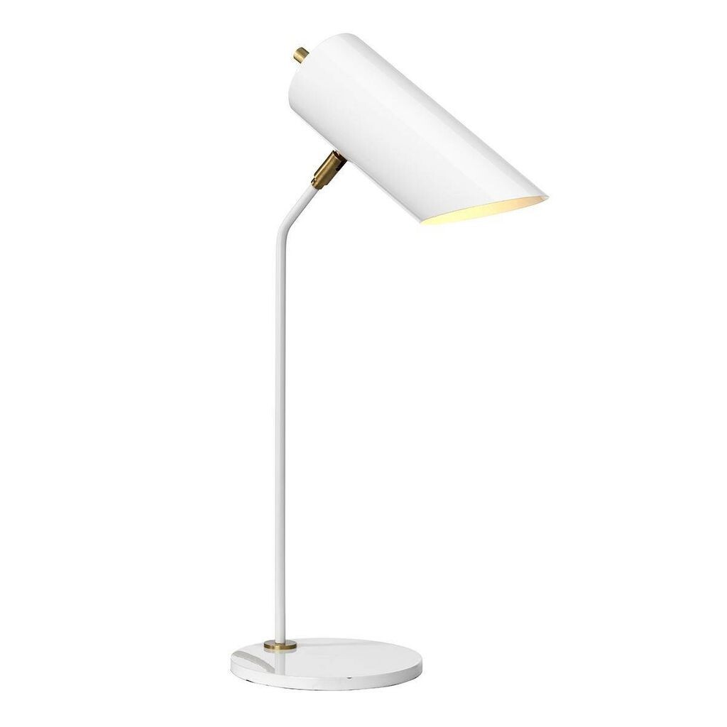 

Настольная лампа Quinto белая и состаренная латунь Elstead Lighting
