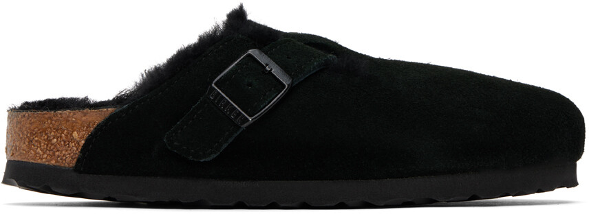 Узкие бостонские овчинные туфли-лоферы Birkenstock